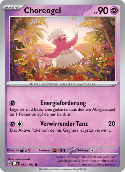 Choreogel 089/191 Stürmische Funken Pokémon Karte