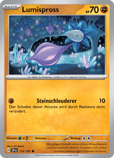 Lumispross 114/191 Stürmische Funken Pokémon Karte