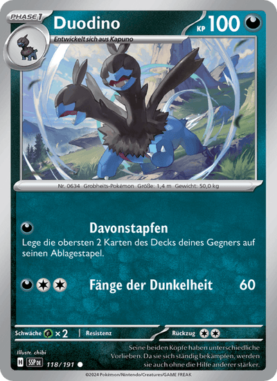 Duodino 118/191 Stürmische Funken Pokémon Karte