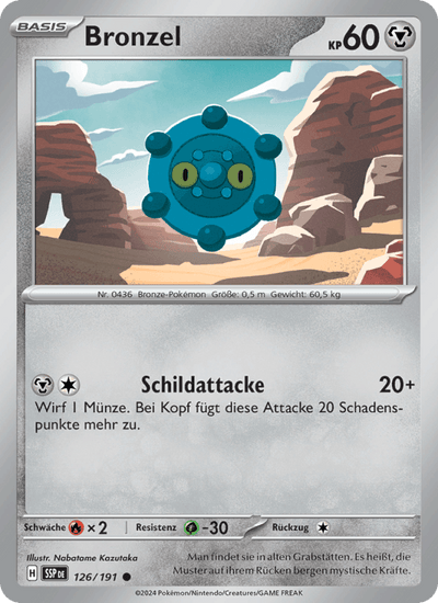 Bronzel 126/191 Stürmische Funken Pokémon Karte