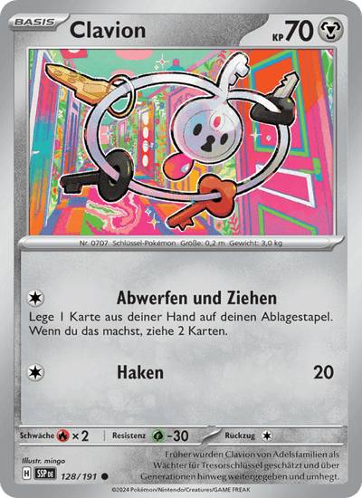 Clavion 128/191 Stürmische Funken Pokémon Karte