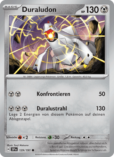 Duraludon 129/191 Stürmische Funken Pokémon Karte