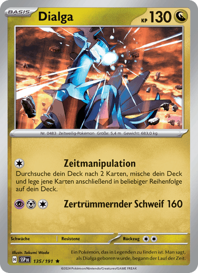 Dialga 135/191 Stürmische Funken Pokémon Karte