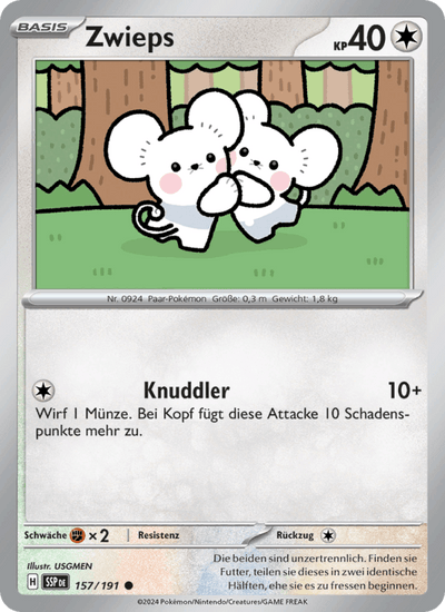 Zwieps 157/191 Stürmische Funken Pokémon Karte