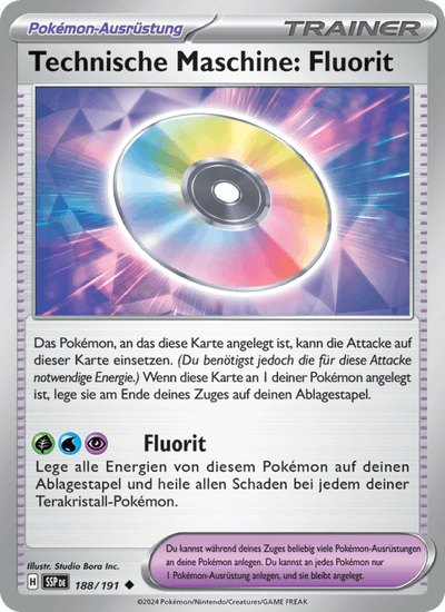 Technische Maschine: Fluorit 188/191 Stürmische Funken Pokémon Karte