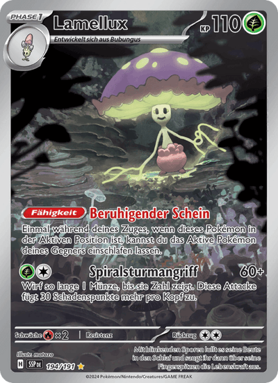 Lamellux 194/191 Stürmische Funken Pokémon Karte