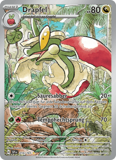 Drapfel 210/191 Stürmische Funken Pokémon Karte