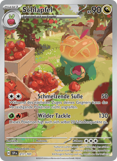 Schlapfel 211/191 Stürmische Funken Pokémon Karte