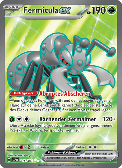 Fermicula-ex 215/191 Stürmische Funken Pokémon Karte
