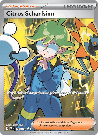 Citros Scharfsinn 229/191 Stürmische Funken Pokémon Karte