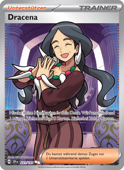 Dracena 231/191 Stürmische Funken Pokémon Karte