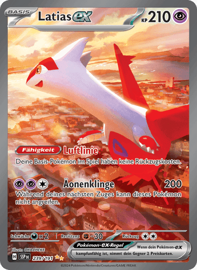 Latias-ex 239/191 Stürmische Funken Pokémon Karte