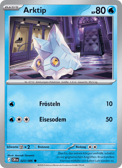 Arktip 023/086 Wachsendes Chaos Pokémon Karte