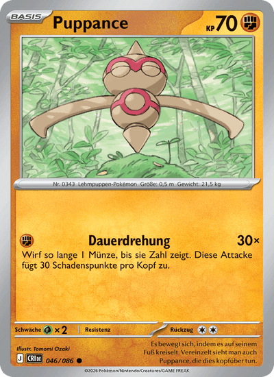 Puppance 046/086 Wachsendes Chaos Pokémon Karte