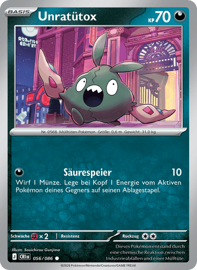 Unratütox 056/086 Wachsendes Chaos Pokémon Karte