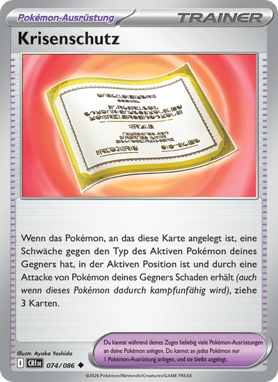 Krisenschutz 074/086 Wachsendes Chaos Pokémon Karte