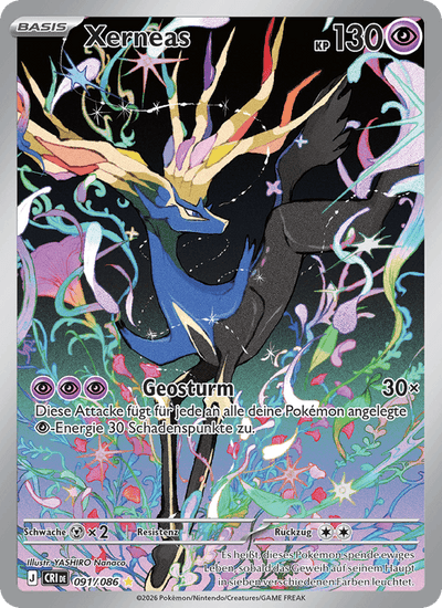 Xerneas 091/086 Wachsendes Chaos Pokémon Karte