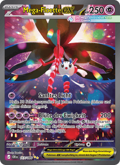 Mega-Floette-ex 117/086 Wachsendes Chaos Pokémon Karte