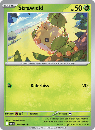 Strawickl 001/086 Weiße Flammen Pokémon Karte
