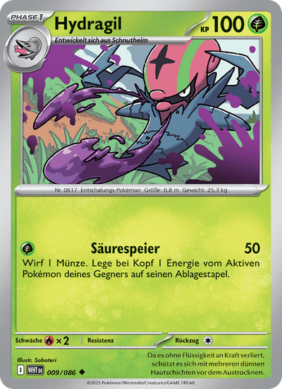 Hydragil 009/086 Weiße Flammen Pokémon Karte