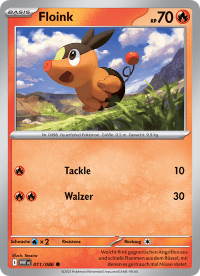 Floink 011/086 Weiße Flammen Pokémon Karte