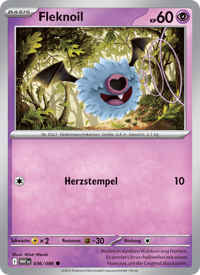 Fleknoil 036/086 Weiße Flammen Pokémon Karte
