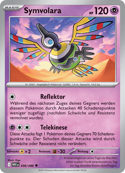 Symvolara 038/086 Weiße Flammen Pokémon Karte