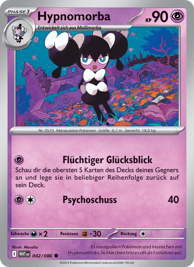 Hypnomorba 042/086 Weiße Flammen Pokémon Karte