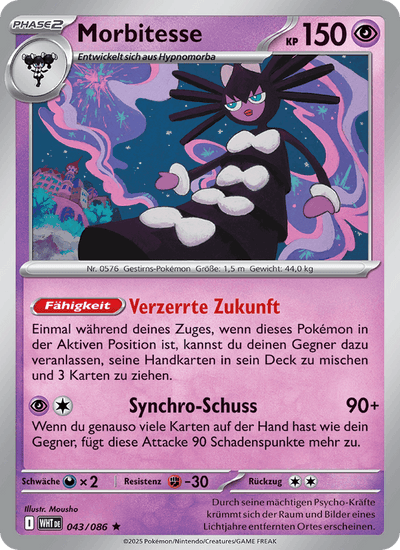 Morbitesse 043/086 Weiße Flammen Pokémon Karte