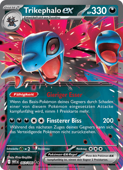 Trikephalo-ex 067/086 Weiße Flammen Pokémon Karte