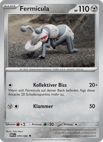 Fermicula 070/086 Weiße Flammen Pokémon Karte