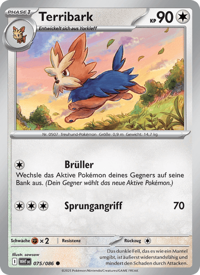 Terribark 075/086 Weiße Flammen Pokémon Karte