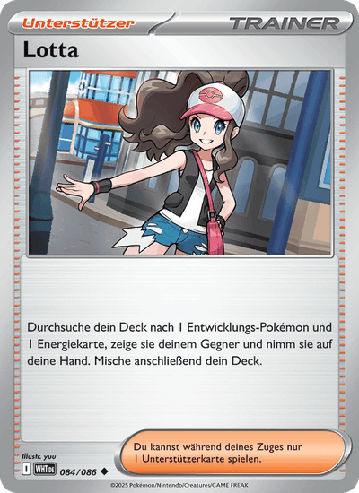 Lotta 084/086 Weiße Flammen Pokémon Karte