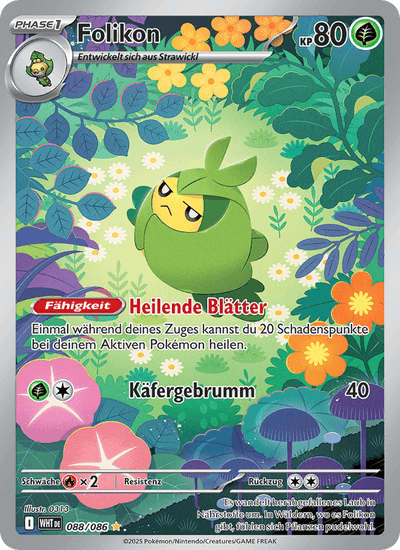 Folikon 088/086 Weiße Flammen Pokémon Karte