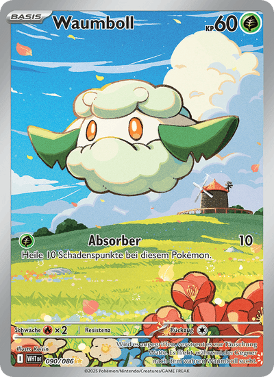 Waumboll 090/086 Weiße Flammen Pokémon Karte