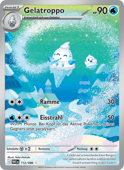 Gelatroppo 112/086 Weiße Flammen Pokémon Karte