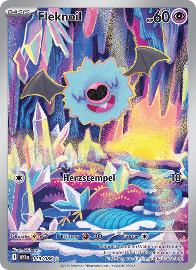 Fleknoil 119/086 Weiße Flammen Pokémon Karte
