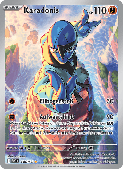 Karadonis 130/086 Weiße Flammen Pokémon Karte