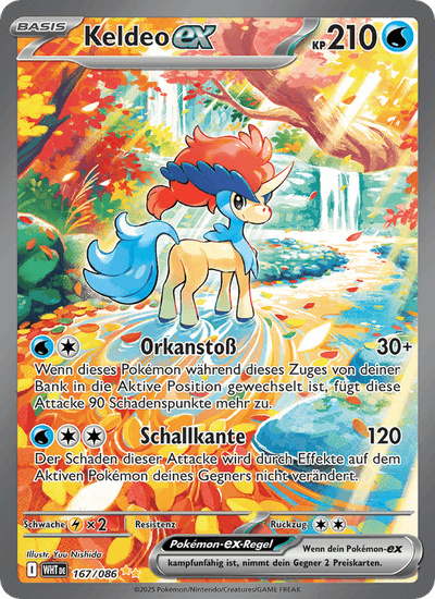 Keldeo-ex 167/086 Weiße Flammen Pokémon Karte